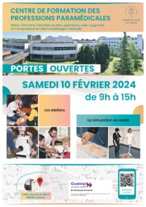 affiche des portes ouvertes du centre de formation le 10 février 2024 de 9h à 15h